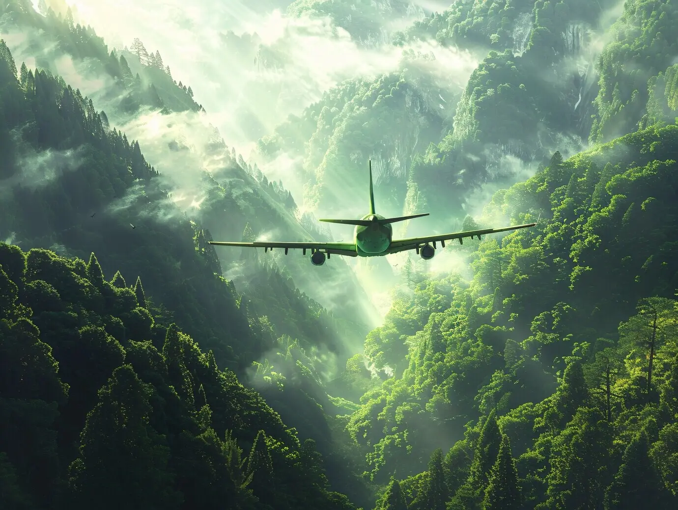 Концепция устойчивой энергетики с зелёным самолётом